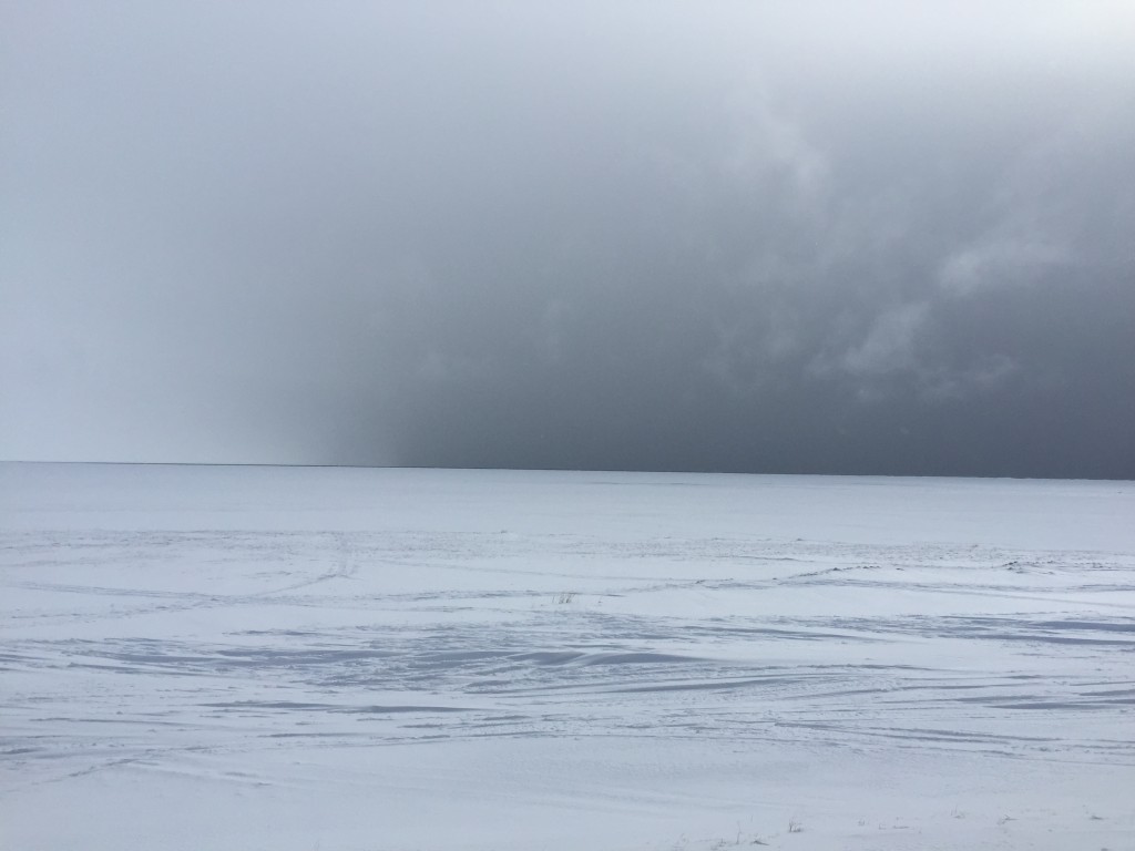 White as far as the eye can see. Hooper Bay, 2015.